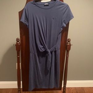 Blue Polo Dress with side tie